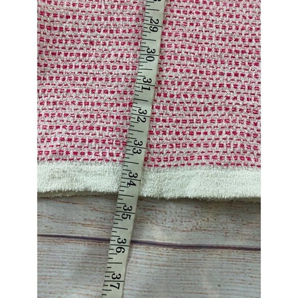 Milly Of New York Women's Pink Short Sleeve Tweed Knit A Line Dress - P - Picture 7 of 12